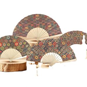 New Arrival Custom Vintage Bark Wooden <b>Folding</b> Hand Fans for Wall Hanging Decoration - Product Image 2