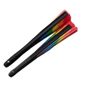 Nouvelles grandes éventails géants imprimés Fierté LGBT Bisexuel Transgenre, éventails de Kung Fu à effet craquelé - Product Image 3