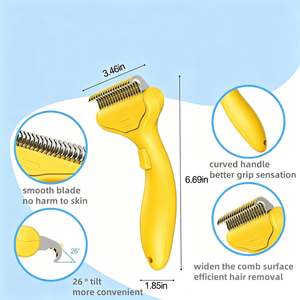 Brosse manuelle en plastique écologique pour animaux de compagnie, pour chats et chiens, éliminateur d'odeurs, design simple et luxueux - Product Image 4