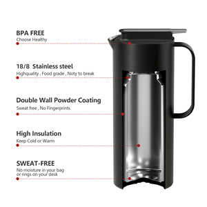 ANSHENG Logo personnalisé Cafetière en acier inoxydable Cafetière <span class=keywords><strong>à</strong></span> thé sous vide isolée <span class=keywords><strong>à</strong></span> double paroi - Product Image 2