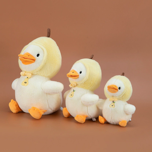 Peluche a forma di anatra ricamata super morbida, giocattolo di peluche per bambini, decorazione per la camera da letto, regalo di compleanno e festività, all'ingrosso - Product Image 4