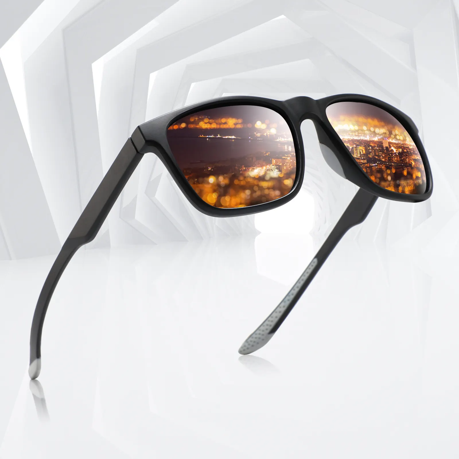 रेट्रो 2022 कस्टम लोगो साइकल चलाना चश्मा ढाल फ्रेम आउटडोर Polarized खेल धूप का चश्मा