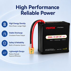 Batterie Lipo 25Ah 22.2V pour drone de pulvérisation agricole, longue autonomie, décharge 3C, pack de batteries rechargeables, prise personnalisée - Product Image 2