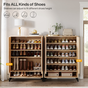 <span class=keywords><strong>Scarpiera</strong></span> Tribesigns con Ante Mobile Portascarpe da Ingresso a 6 Ripiani Organizzatore per Scarpe Moderno in Legno - Product Image 4