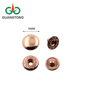 1 #   Nút bấm màu vàng hồng 10mm dùng cho quần áo, mũ bảo hiểm, túi xách, nút đồng thau tùy chỉnh - Product Image 4