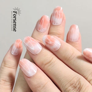 Logotipo personalizado prensa ovalada corta en la punta de las <span class=keywords><strong>uñas</strong></span> suministros diseño de mármol <span class=keywords><strong>rosa</strong></span> <span class=keywords><strong>uñas</strong></span> artificiales para niñas <span class=keywords><strong>palo</strong></span> <span class=keywords><strong>blanco</strong></span> en las <span class=keywords><strong>uñas</strong></span> con pegamento - Product Image 4