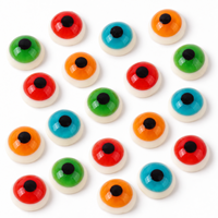 Bonbons gélifiés 3D en forme d'œil pour enfants, halal, étiquette privée personnalisée, fournisseur en gros de bonbons en vrac