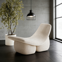 Fauteuil de salon moderne en tissu, luxe léger, tendance, fauteuil de relaxation individuel durable