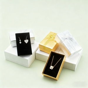 Luxury Trendy Girls Paper Jewelry <b>Box</b> with Velvet Lining Simple and Light Design for Ribbon <b>Earrings</b> <b>Gift</b> Packaging - Product Image 4