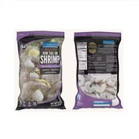 Sachet d'emballage alimentaire réfrigéré pour fruits de mer, en plastique transparent, avec fermeture éclair, imprimé sur mesure