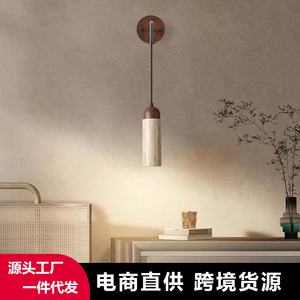 Japanese Wabi-Sabi Style Bedroom <b>Bedside</b> <b>Wall</b> Lamp Nordic Retro Design Cream-Colored for Living Room for Homestay - Product Image 5