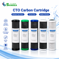 Cartouche de filtre à charbon actif CTO de cinq microns, filtre de remplacement pour purificateur d'eau de dix pouces, pour systèmes de filtration domestiques