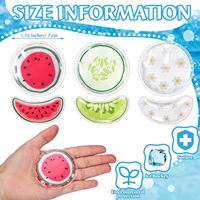 Produk Terlaris 2026 Bantal Es Gel PVC Slim Reusable Custom Bentuk Buah, Kompres Dingin Panas untuk Mata