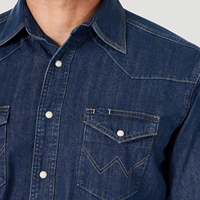Tenue en cuir personnalisée lin qualité gland Performance pays noir habillé marine travail hommes boutons-pression homme correspondant travail Cowboy chemise