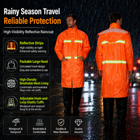 Veste de pluie imperméable, respirante, durable, haute visibilité, pour homme adulte, à capuche, réfléchissante, pour agents de sécurité, travailleurs sanitaires