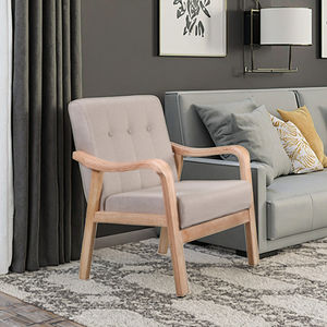 Dayanıklı ahşap eğlence sandalye oturma odası Accent sandalyeler dış mekan mobilyası veranda bahçe salonu kanepe sandalye - Product Image 4