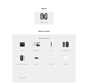 Cámara de salpicadero DDPAI Z60 de doble grabación, frontal 4K + trasera 1080P, GPS, visión nocturna con IA, control Wi-Fi local - Product Image 5