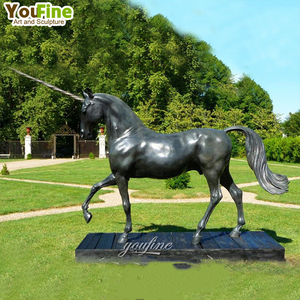 Life Size Outdoor Outdoor Garden Unicorn Statue Bronze One <strong>Horn</strong> Horse Sculpture