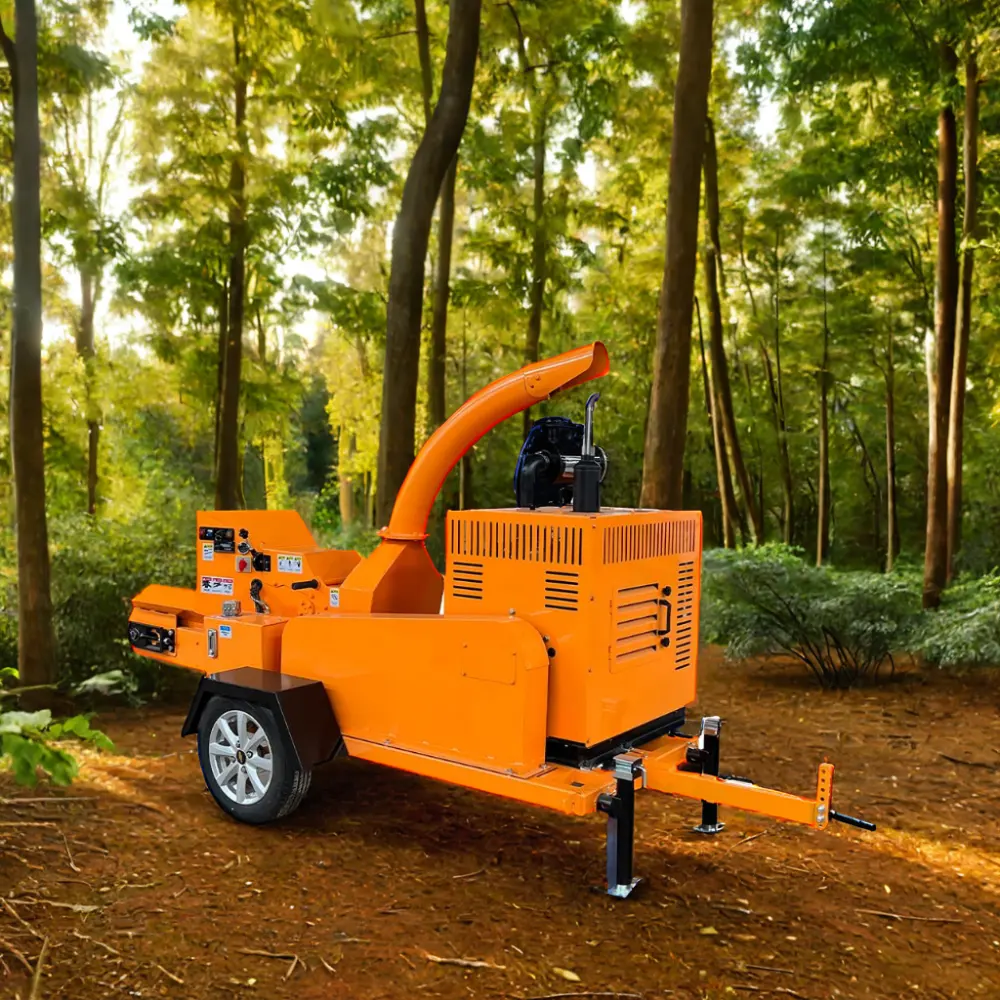 40Hp Diesel giardino trituratore MobileCrusher macchina forestale idraulico auto. Alimentazione industriale legno nuovo motore.