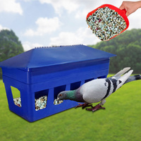 Nouveau distributeur automatique de nourriture pour pigeons SXV 40/50/60/70/80cm en plastique ABS bleu, durable, facile à utiliser, garantie 1 an, SXV-563