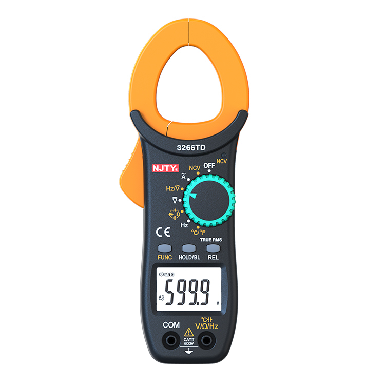 NJTY 3266TD clamp meter rmsAC/DC Current 600A 4mF Capacitance Temperature Frequency Clamp Meter