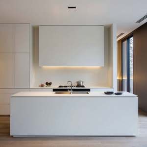 Poignées de placards de cuisine avec autres meubles de cuisine, laque blanche brillante 3D, placard de cuisine - Product Image 5