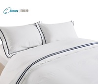 Parure de lit simple 100 % polyester pour lit King Size ou Queen Size, avec housse de couette, drap-housse et 2 taies d'oreiller, 200 fils/cm²