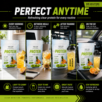 Poudre de protéines végétales saveur Punch Tropical 22g Protéines OEM Marque privée Vente en gros Fournisseur d'usine Pack