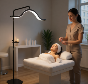 28 Zoll Moderne Aluminium LED Wolken-Mondlicht Fotografie-<span class=keywords><strong>Stehlampe</strong></span> mit Wimpern-<span class=keywords><strong>Glitzer</strong></span>-Bogenring für Tattoo- und Schönheitssalons - Product Image 1