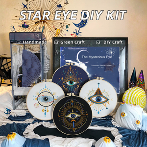 Nuevo Kit de Materiales de Bordado Ecológico Hecho a Mano DIY Transfronterizo para Personajes de TV y Cine Ingleses, Estrellas y Planetas - Product Image 2