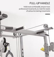 Rack de musculation tout-en-un avec système de poulies croisées et barre de traction pour l'entraînement en force en salle de sport