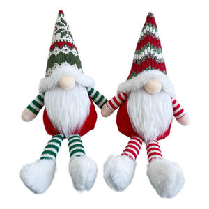 Decoraciones navideñas Nuevo sombrero <span class=keywords><strong>de</strong></span> lana <span class=keywords><strong>de</strong></span> felpa Estatuilla <span class=keywords><strong>de</strong></span> Gnomo Muñeca sin rostro <span class=keywords><strong>de</strong></span> piernas largas Adorno <span class=keywords><strong>de</strong></span> duende enano <span class=keywords><strong>de</strong></span> Navidad - Product Image 5