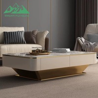 Meuble TV et table basse contemporains en bois avec panneau décoratif : Meuble idéal pour les petits salons familiaux