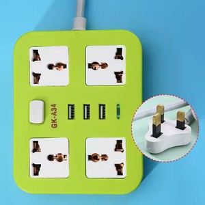 Высококачественный 4-разъемный штекер, USB-интерфейс 10А, номинальный ток, 4 розетки переменного тока, <span class=keywords><strong>3</strong></span> порта выхода USB для домашнего офиса, изготовлен из материала ABS - Product Image 2