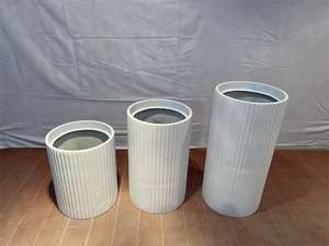 Garden Supplies Indoor Herb Garden Home Decor <b>Fiberglass</b> White Modern Flower Pots Planter Pot Lightweight Waterproof 8L Capacity - Product Image 3