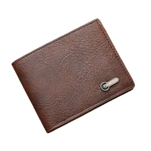 2023 men's wallet business casual short leather wallet simple fashion card holder factory wholesale low price cheap