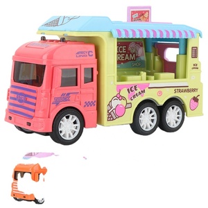 Assemblage Ice Cream Vender Car Plastic Toys Kids 2024 New Educational Children's Icecream Dining Cars Toy Vehicle Assembling Set - Product Image 1