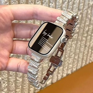 สายนาฬิกาข้อมือโลหะประดับเพชรระยิบระยับสำหรับ Apple Watch Series 11 10 9 8 ขนาด 42 มม. 46 มม. 49 มม. สายรัดข้อมือแบบเปลี่ยนได้ - Product Image 2