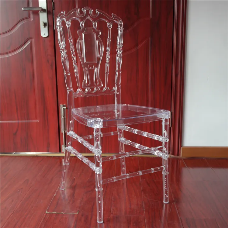 Más barato de plástico apilables de cristal de acrílico claro resina chavari claro phoenix sillas policarbonato sillas