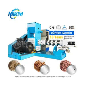 CE animal float fish feed pellet machine rice mill wood making extruder floating poultry chicken bio biomass production line