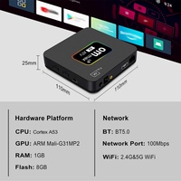 OM Max ATV Voice Smart Android TV Box Amlogic S905L3 2.4G 5G Wifi BT 4K Set Top Box Versión Global Reproductor Multimedia