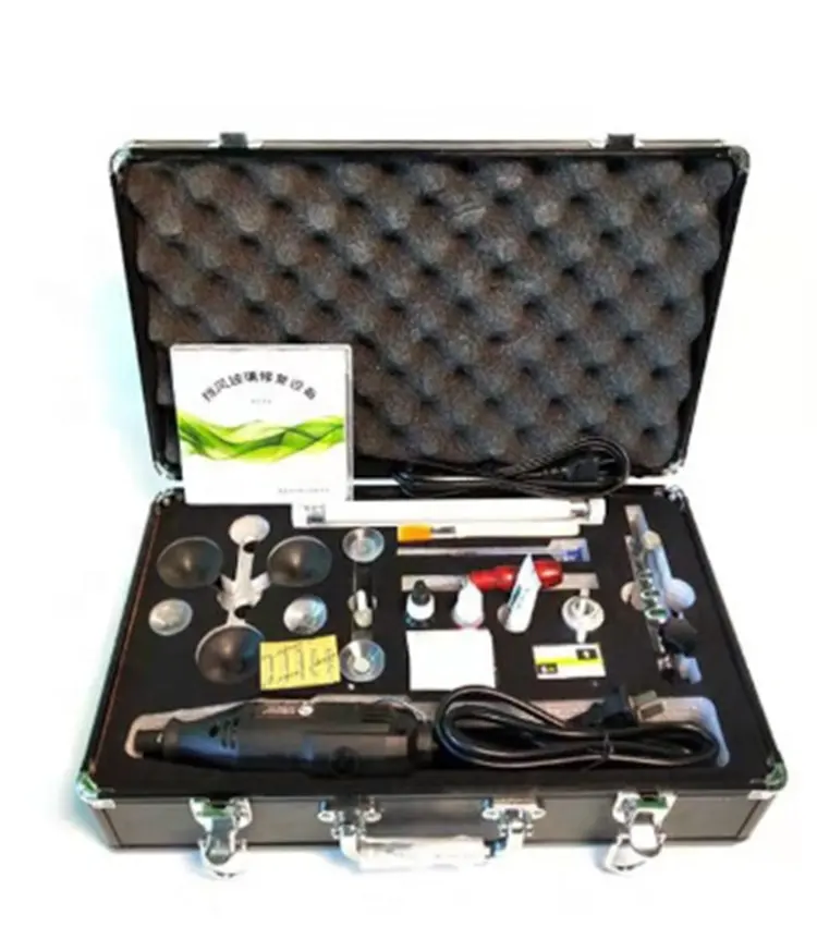 Automobile broken glass repair/windshield repair kit for auto windshield cracks and scratches