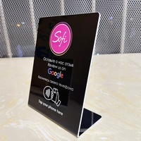 Plaque NFC vierge intelligente sans contact pour réseaux sociaux, personnalisable A5, avec code QR, support d'affichage NFC pour avis et carte Google Review