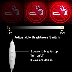 No Smoking Letreros Neon LED indoor hanging ambient light shop <b>sign</b> wall decoration light entrance indicator light luminous <b>sign</b> - Product Image 3