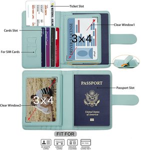 Coloré Enfants Mignon Vaccin Titulaires De La Carte 5x3 Logo Personnalisé PU Matériel Passeport Titulaire - Product Image 4