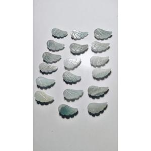 Piedra natural de aguamarina, alas de piedra de aguamarina de 10x20mm, alas de piedras preciosas, piedra preciosa de aguamarina suelta - Product Image 1