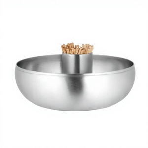 Cuenco para mascotas de acero inoxidable ecológico para cena doble para perros blanco - Product Image 1