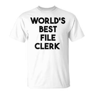 T-shirt promotionnel « Meilleur archiviste du monde » - Product Image 2