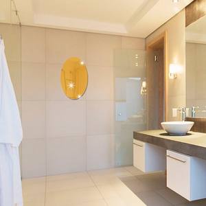 קישוט הבית אליפסה מלבן סגלגל מראה אקרילי קיר דבק מראה מדבקות חדר אמבטיה מדבקות מראה חדר אמבטיה מדבקות 27*17 ס "מ - Product Image 4