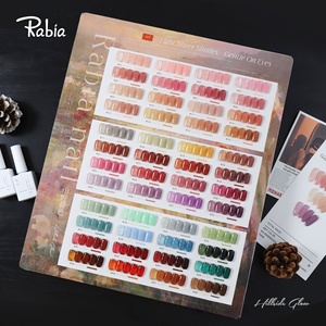 Rabia Moon Tide - Set de Gel para Uñas Efecto Ojo de Gato en Polvo Impermeable, Color Blanco Porcelana con Cuentas de Cristal Luminosas, Efecto Bombilla - Product Image 4